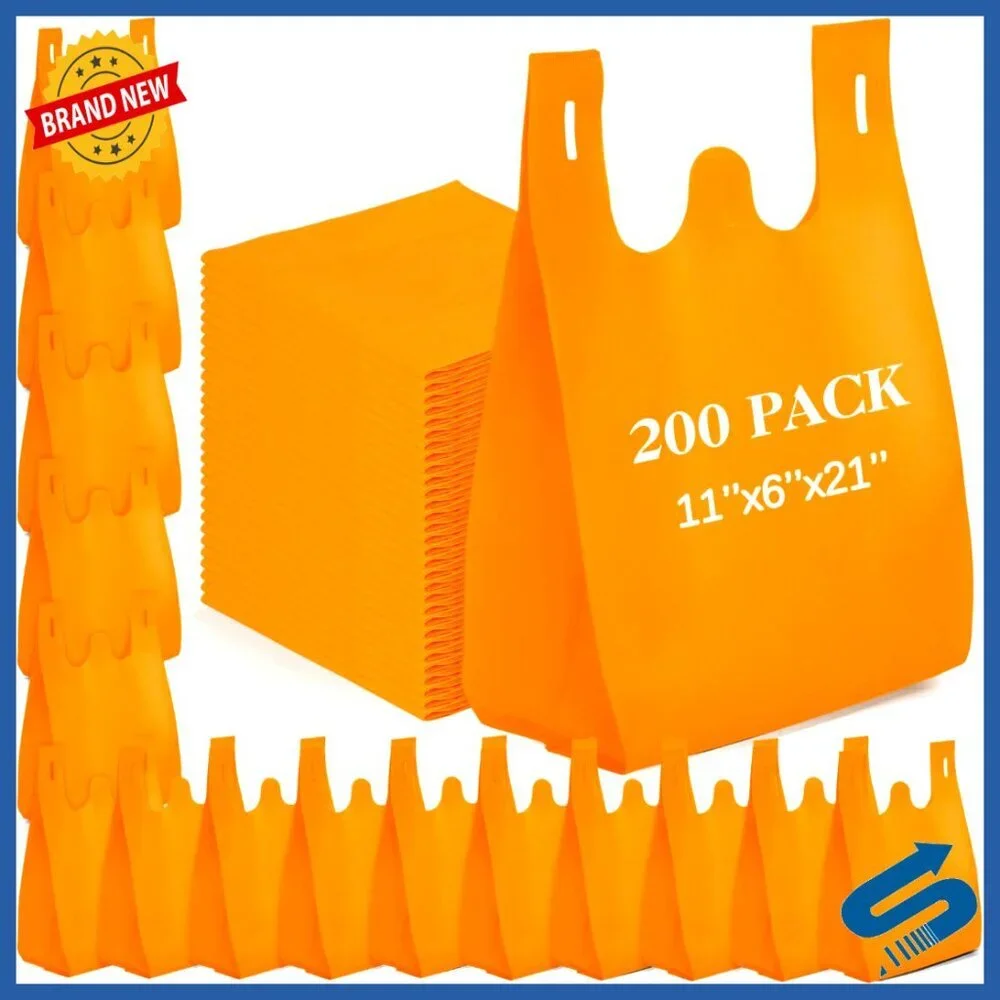 Reusable Non Woven Shopping Tote Bags Foldable Grocery Storage Large Capacity
